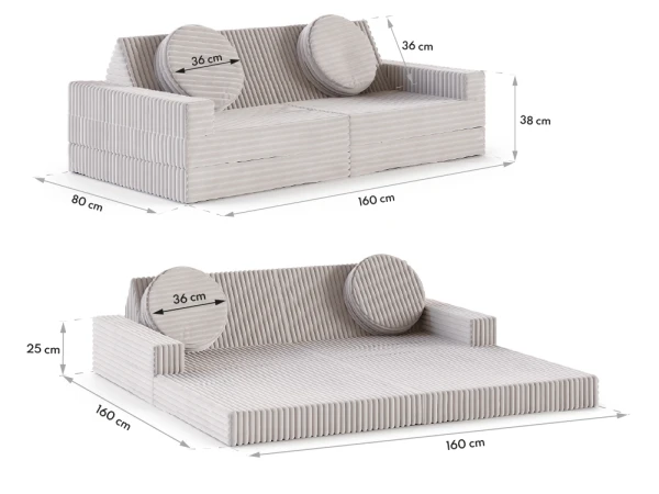 Vaikiška Modulinė Sofa Vaikams Verona