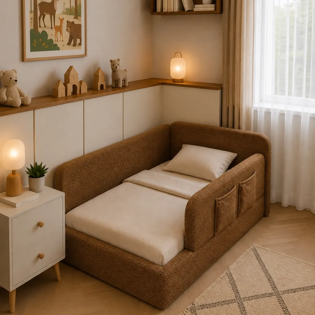 Lietuvių gamybos minkšta vaikiška lova montessori Mija - 2