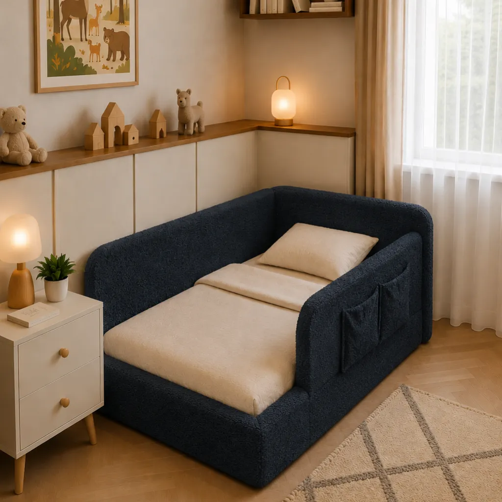 Lietuvių gamybos minkšta vaikiška lova montessori Mija - 2