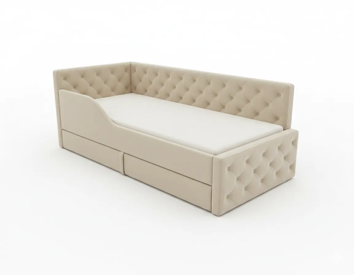 LIETUVIŲ GAMYBOS MINKŠTA VAIKIŠKA LOVA-SOFA SVAJONĖ 2 turime vietoje